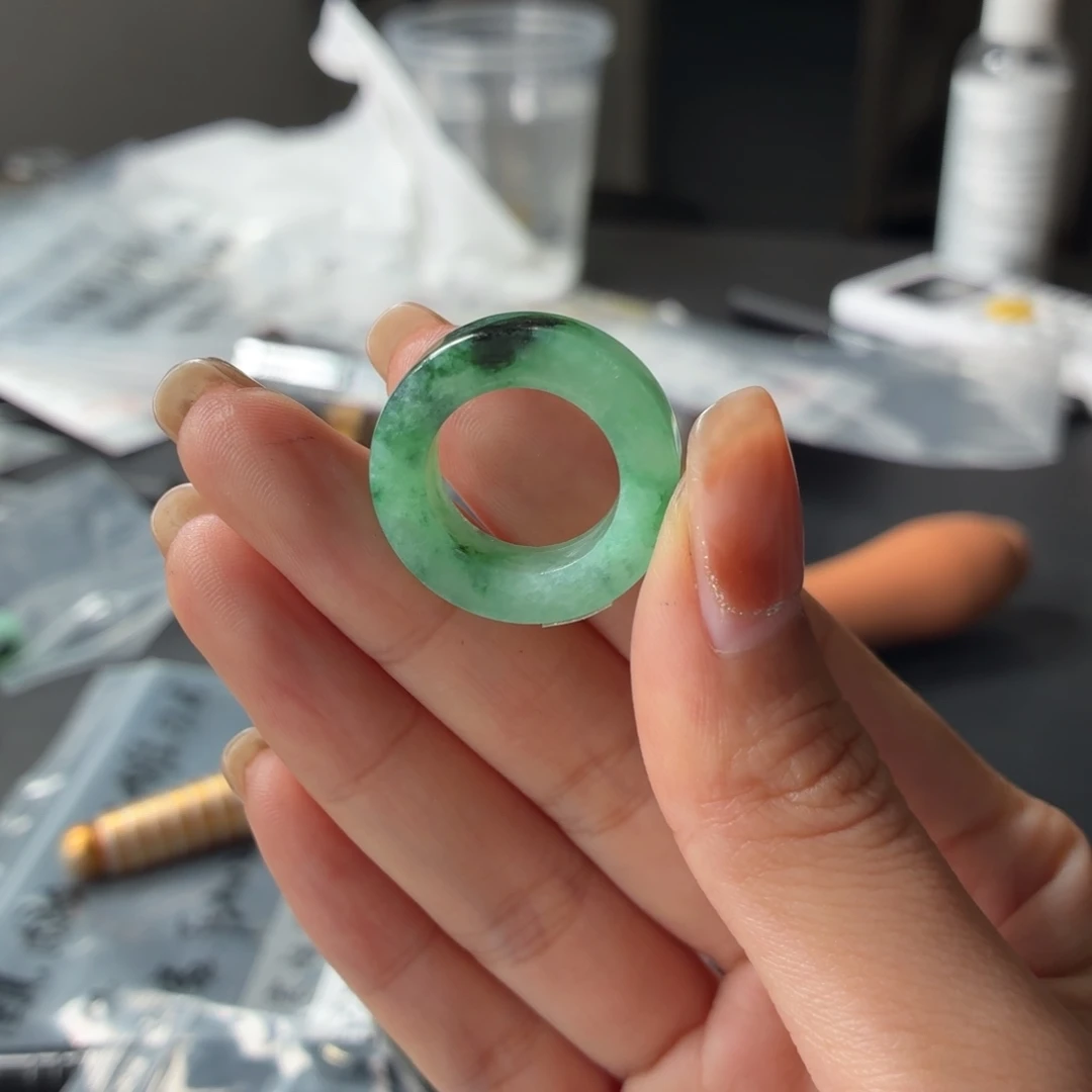 未镶嵌定制翡翠2**5绿绿瓜皮10-14#来咯