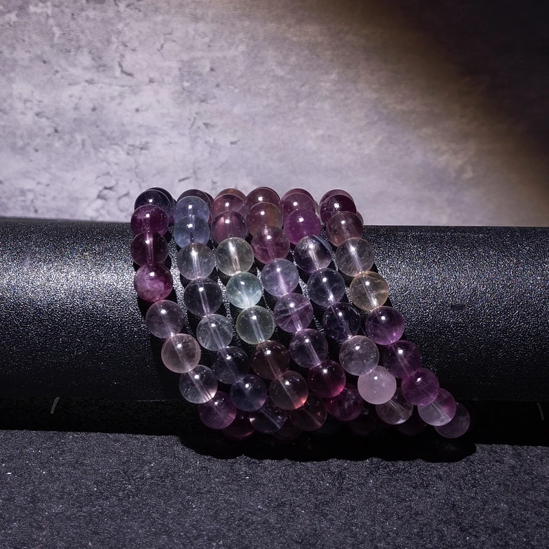 【黑胖珠宝】H0764 彩萤石手链 多样性发其一