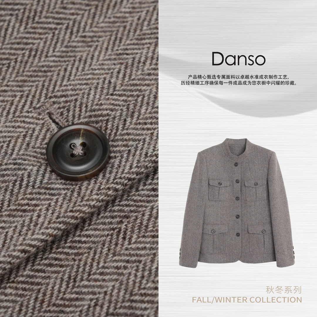 Danso丨典藏版老钱风羊毛西装外套丨玉美华