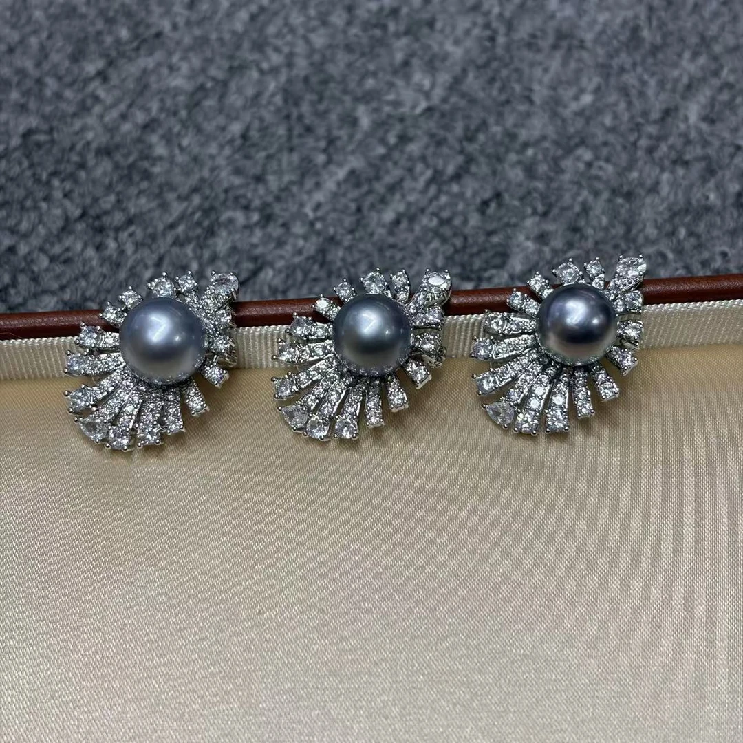 【实用!有品!】吊坠胸针两用款海水铂金灰 11-12mm 多样性发一