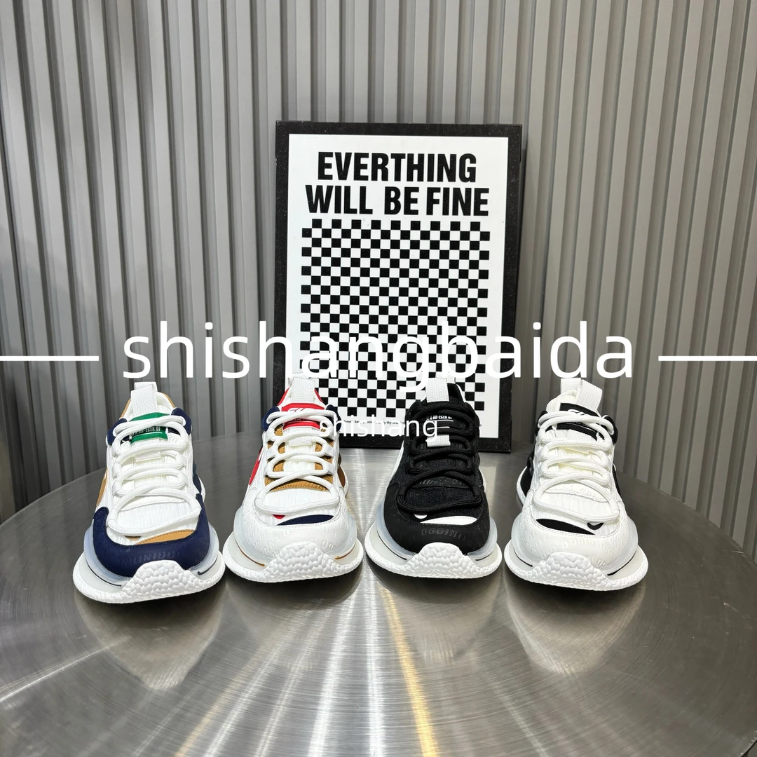 【皮鞋码】】春夏新款皮网拼接潮流系带低帮男款时尚休闲鞋