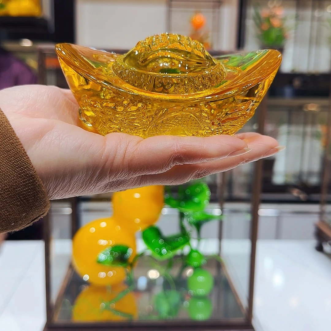 琉璃手工艺品琉璃精品摆件元宝