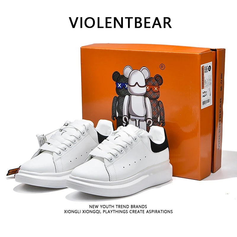 Violentbear/暴力熊厚底小白鞋百搭情侣款休闲鞋时尚板鞋男女鞋子