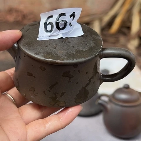 戬谷龙窑柴烧茶壶661