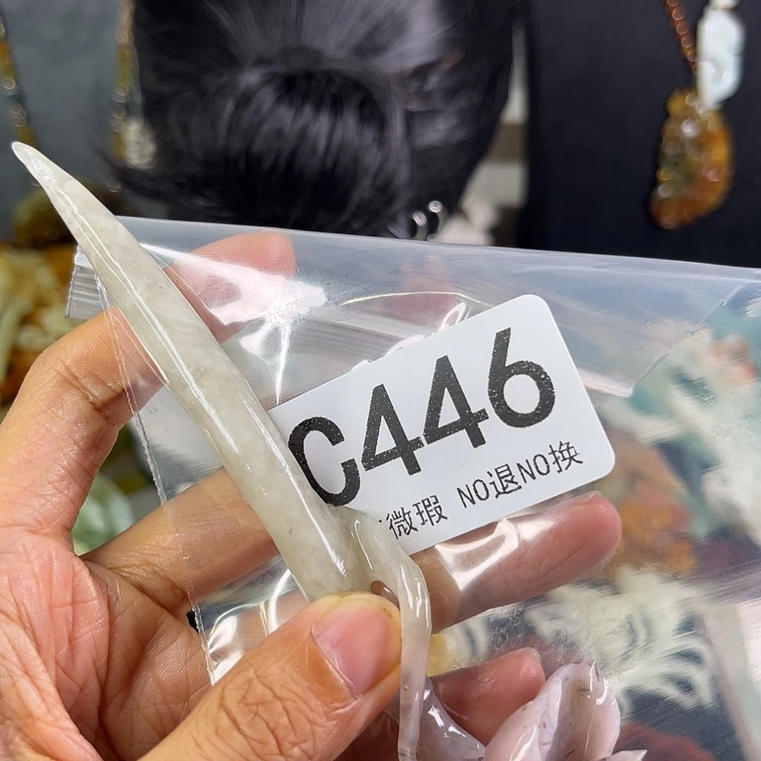 岫玉未镶嵌发饰虹****6