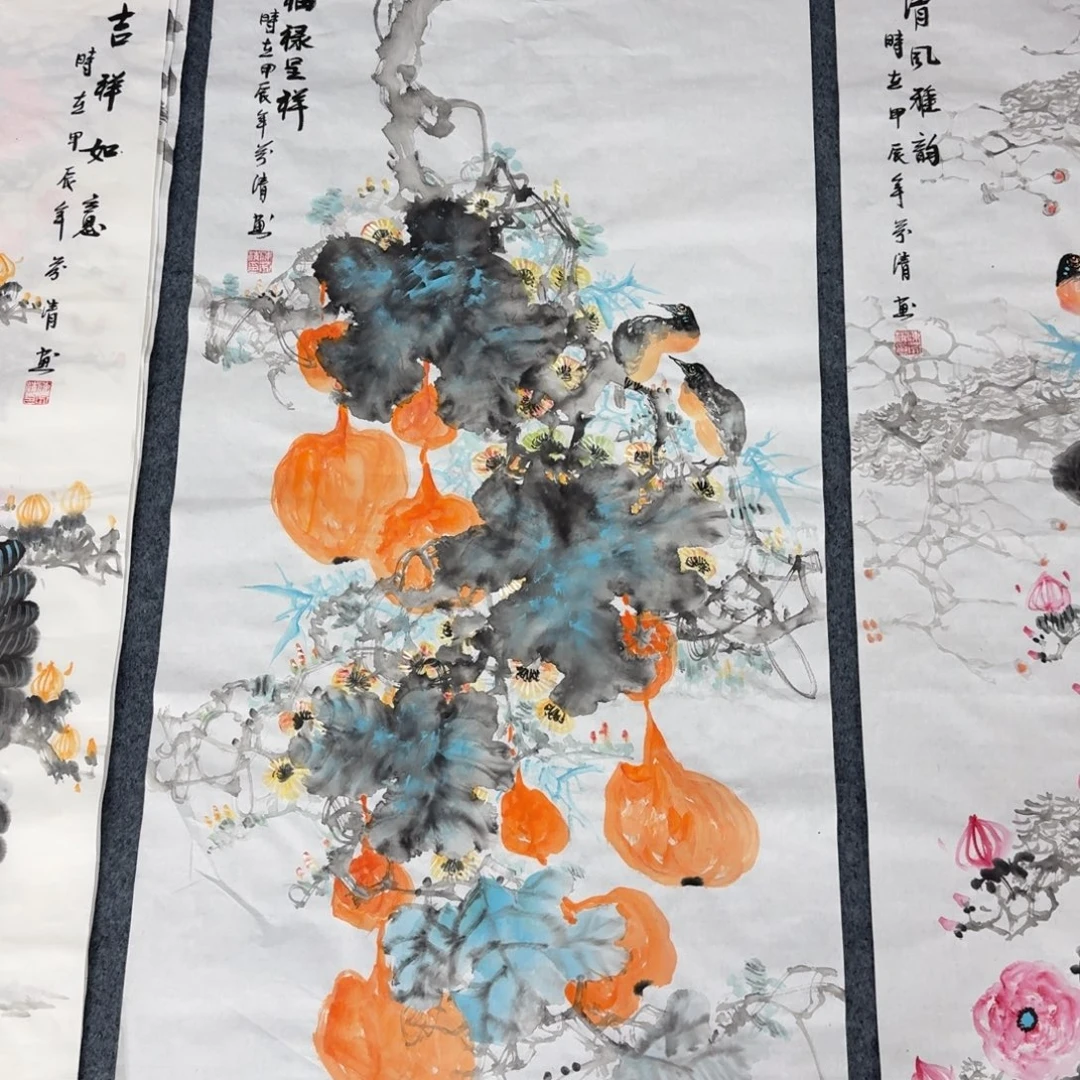 国画三尺尺寸50X100纯手绘作品