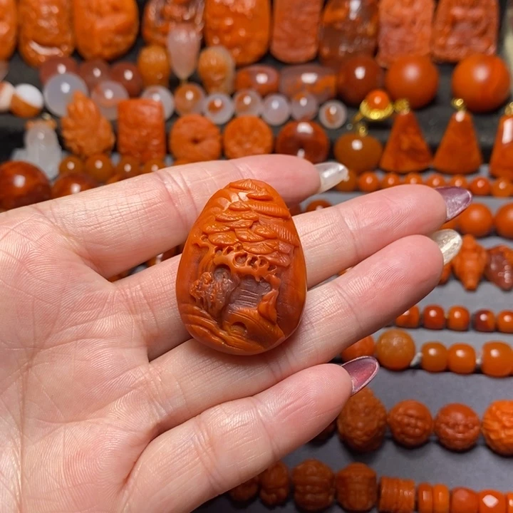 南红玛瑙未镶嵌吊坠