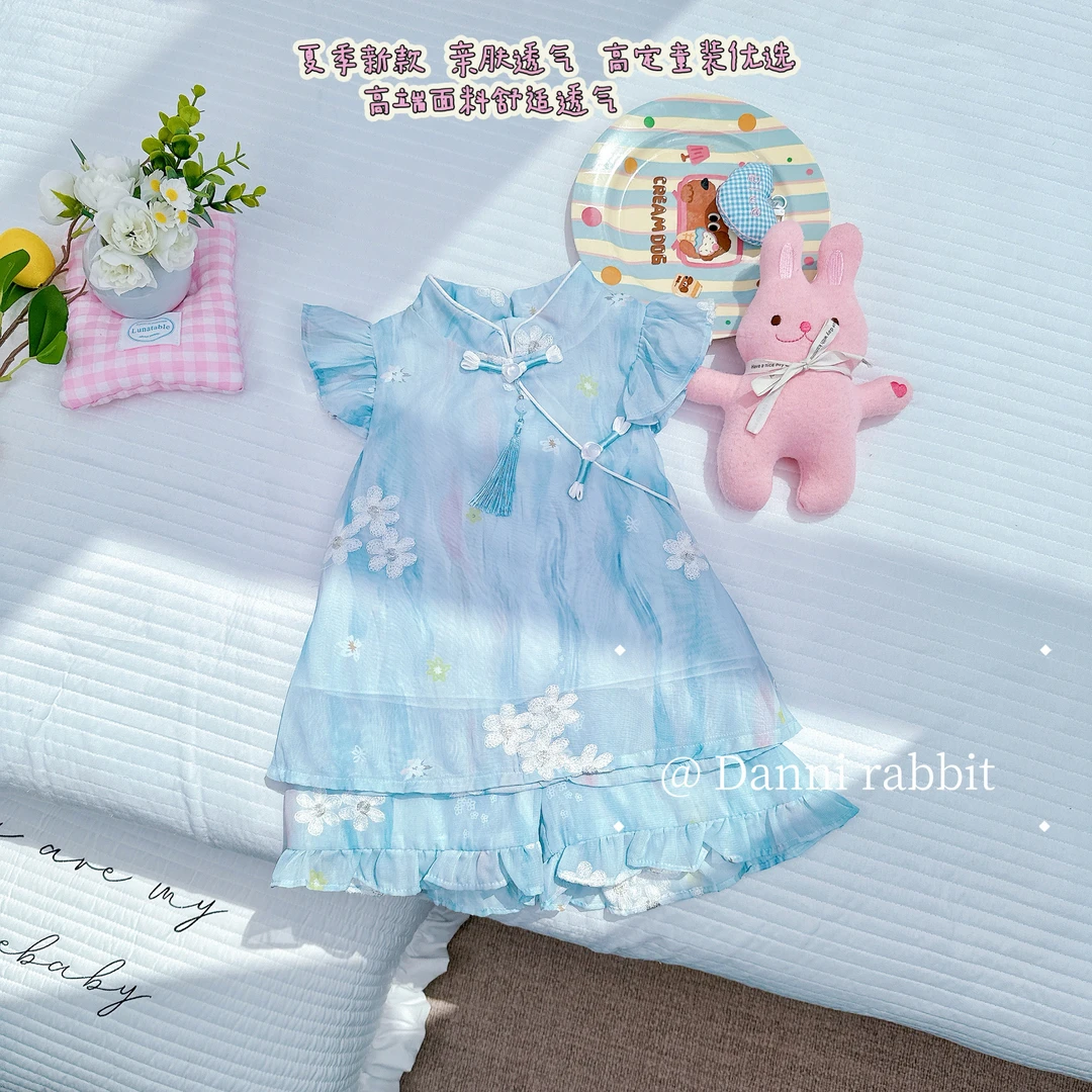 Dannirabbit*国风轻纱+踏雪寻梅*女童套装 X-7576