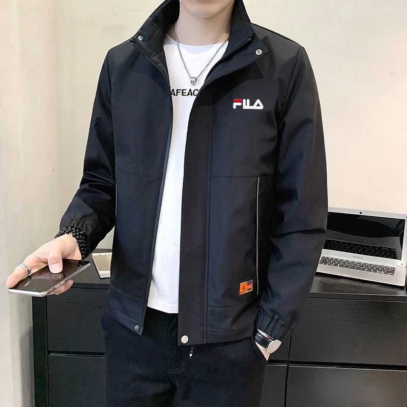 一折专区丨秋冬季琥珀流光夹克男防风休闲立领运动宽松加绒外套潮