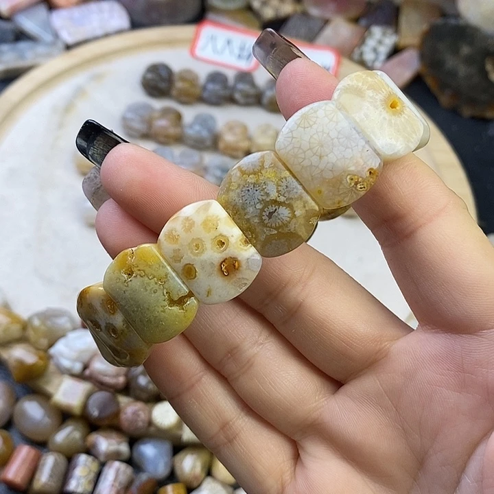 针钠钙石（海纹石）未镶嵌颈饰19