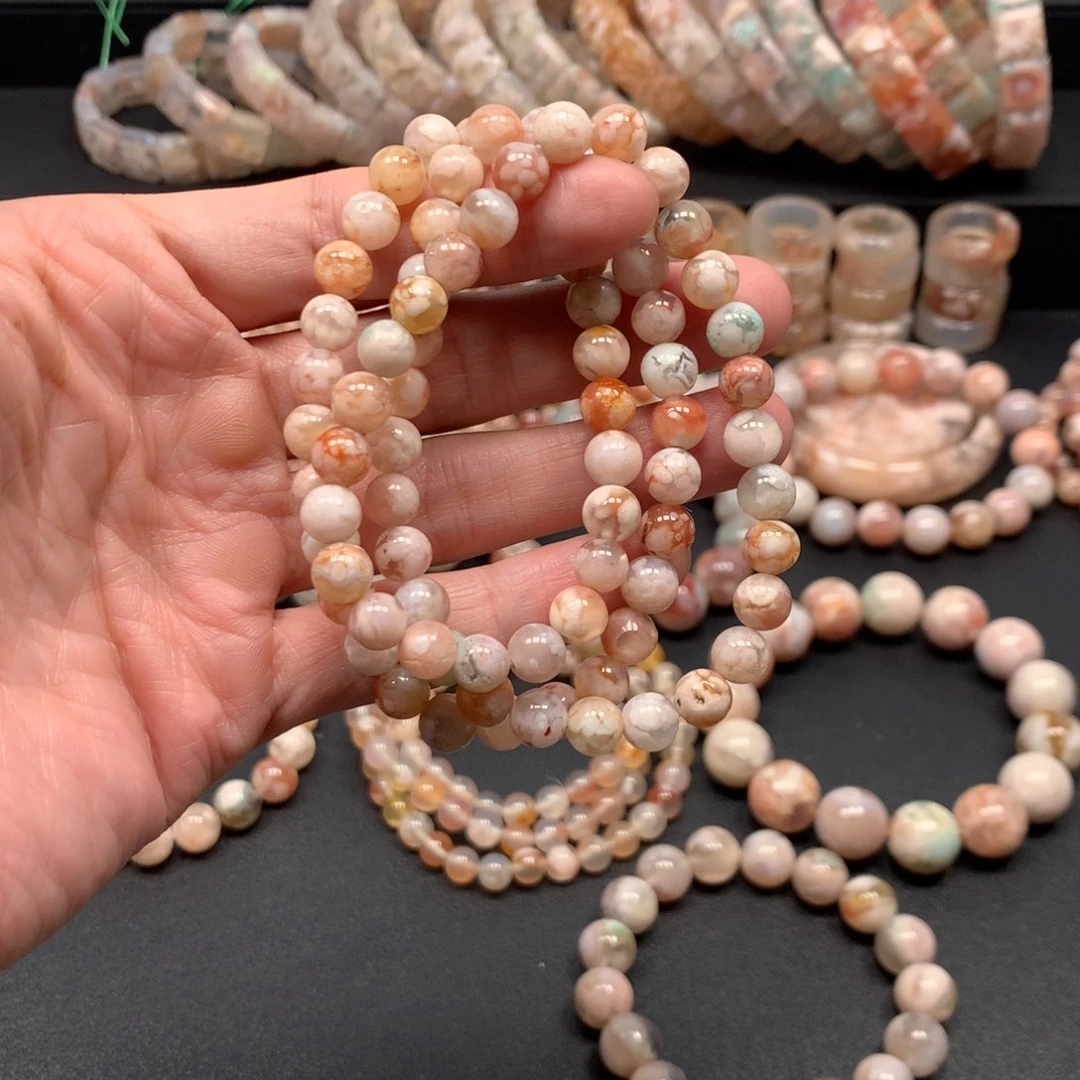 葡***萄玛瑙/玉髓未镶嵌手链