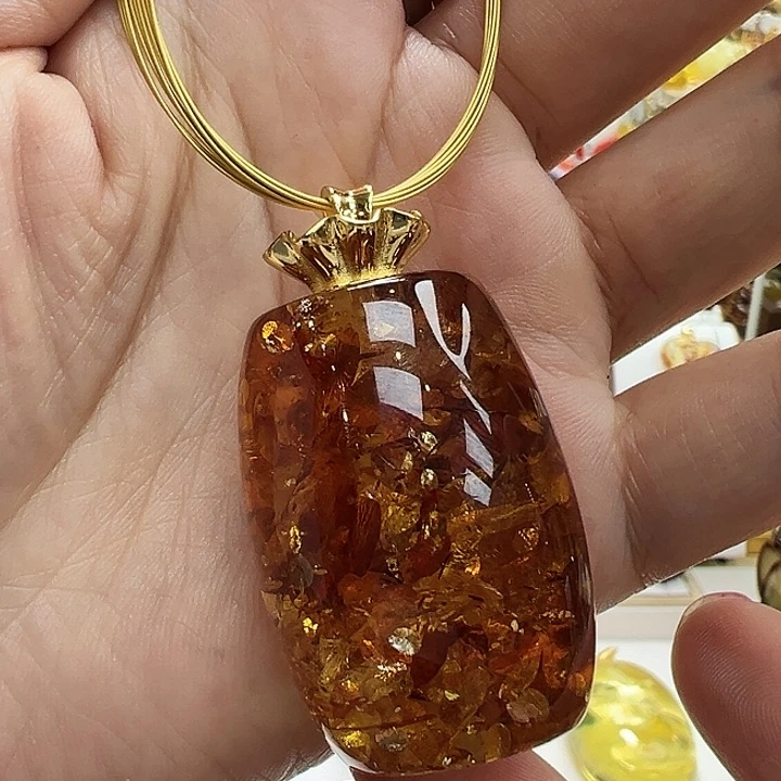 琥珀银S925镶嵌珠宝奇石