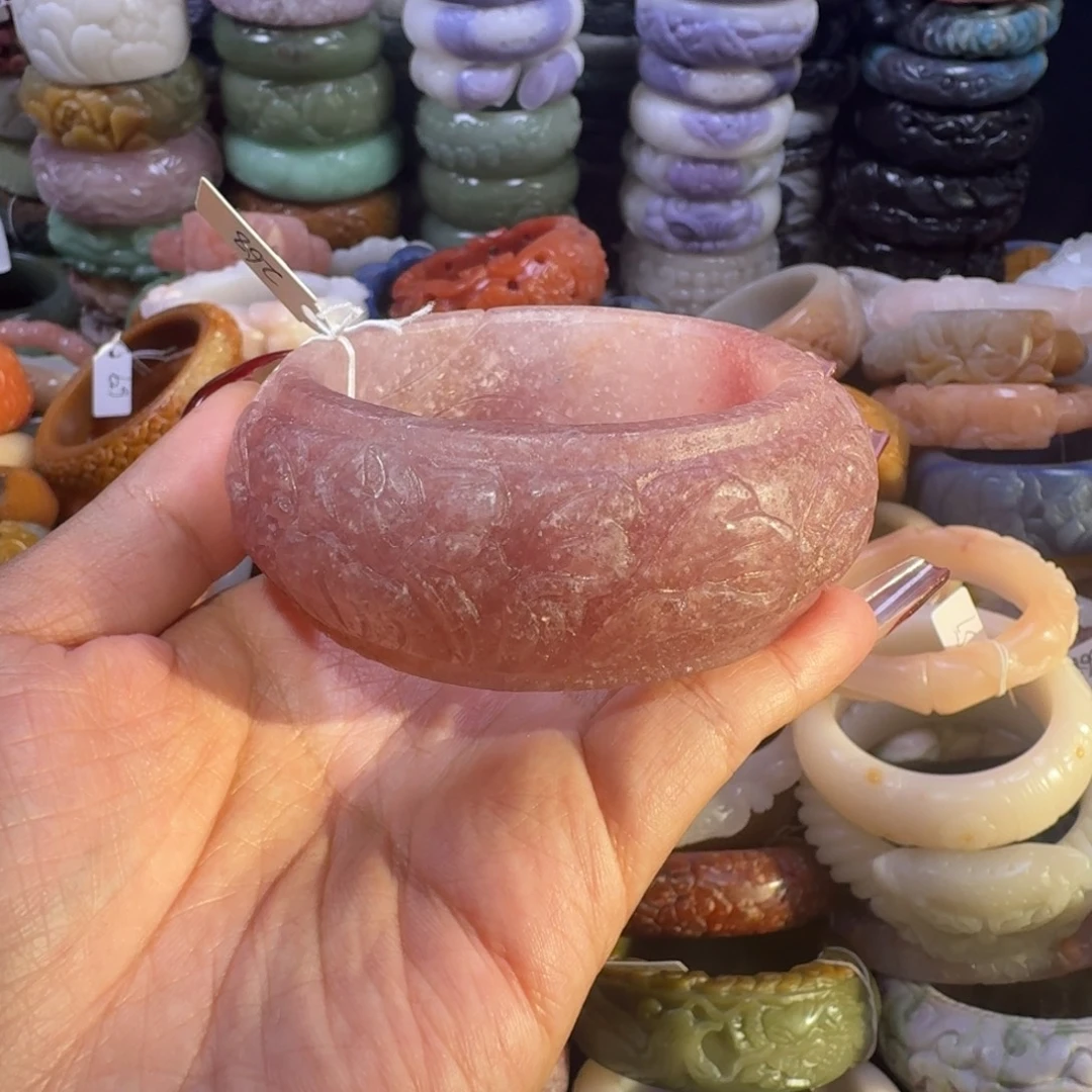 石英质玉（佘太翠）未镶嵌手镯23。58。微瑕不退换