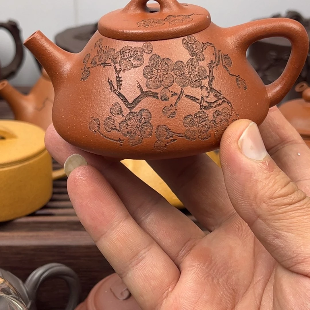 茶壶紫砂红降坡子冶