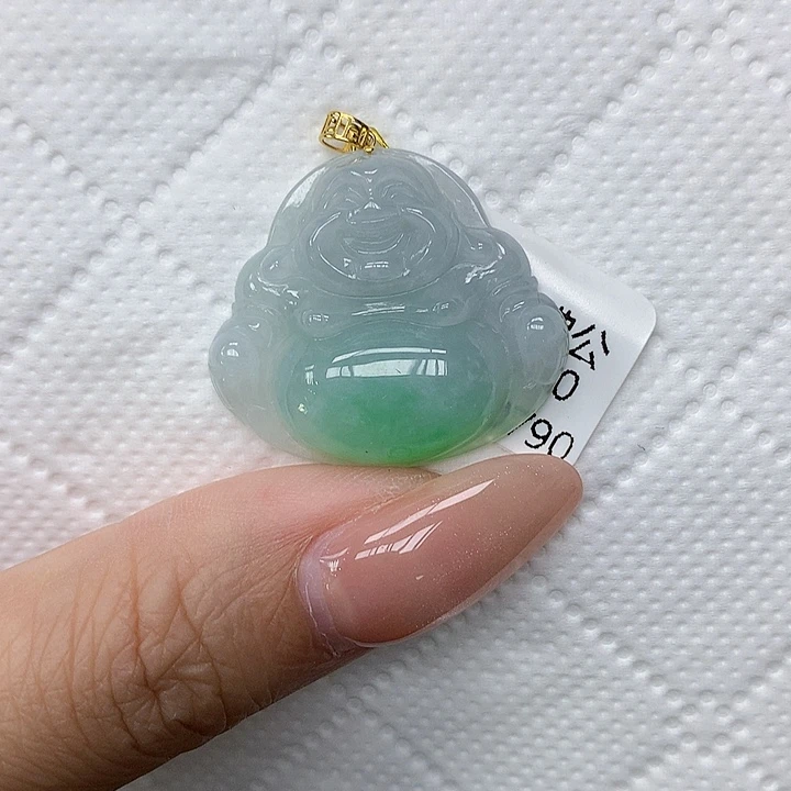 颈饰18K金镶嵌翡翠