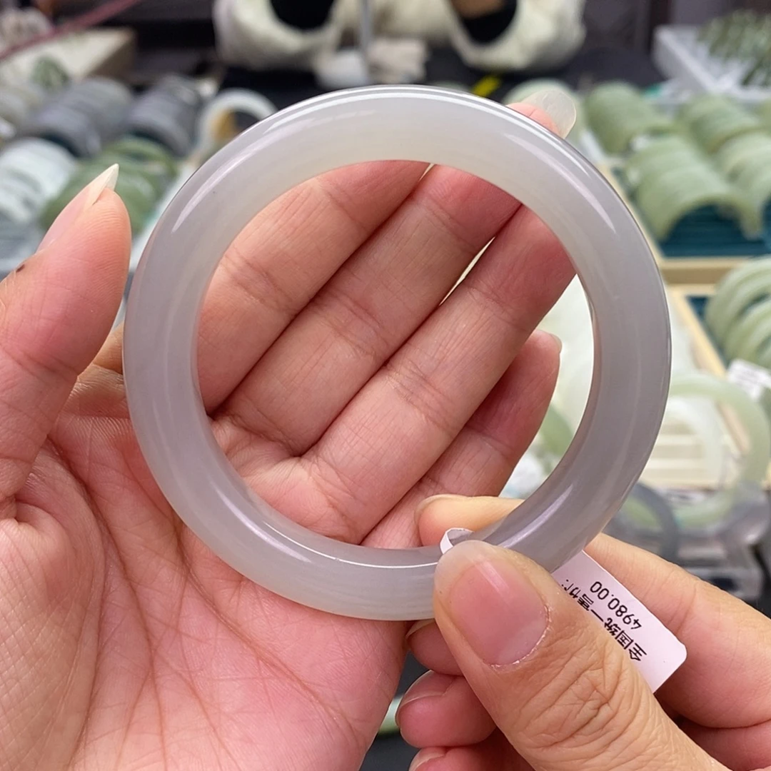 和田玉未镶嵌珠宝奇石和田玉手镯55.56