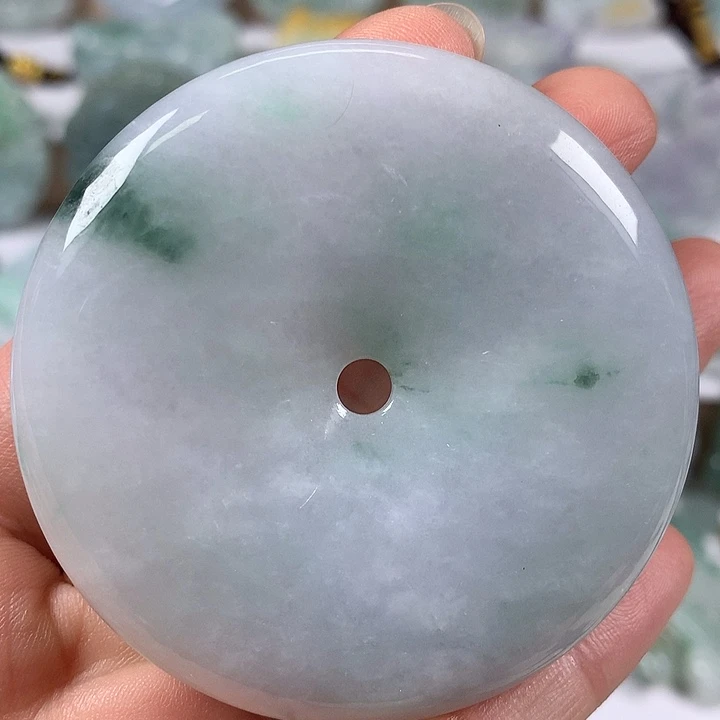 翡翠未镶嵌颈饰大平安扣福利