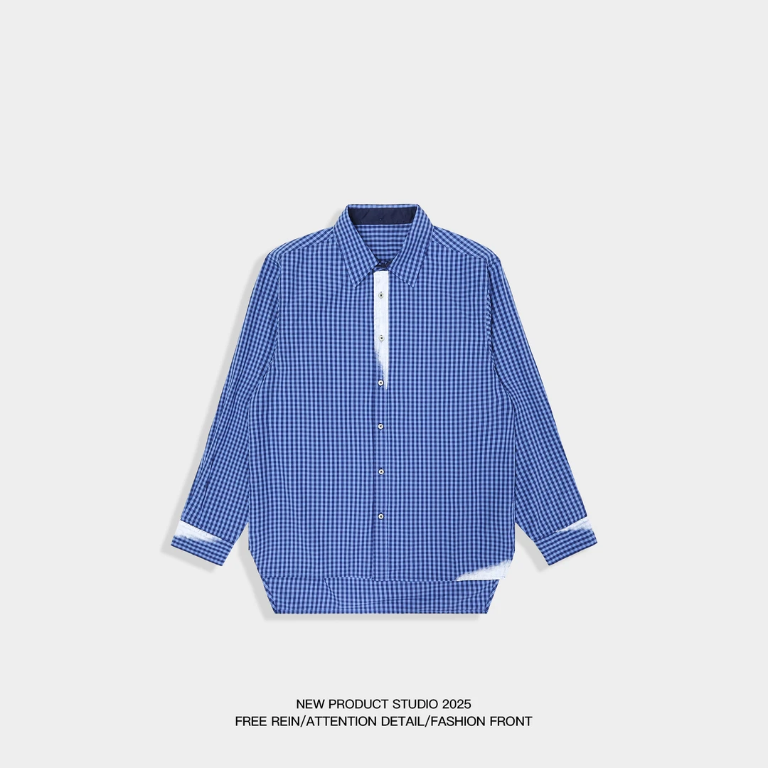 25S/S 定纺80支全棉高密面料 涂鸦手绘重工设计 雅智风格纹衬衫