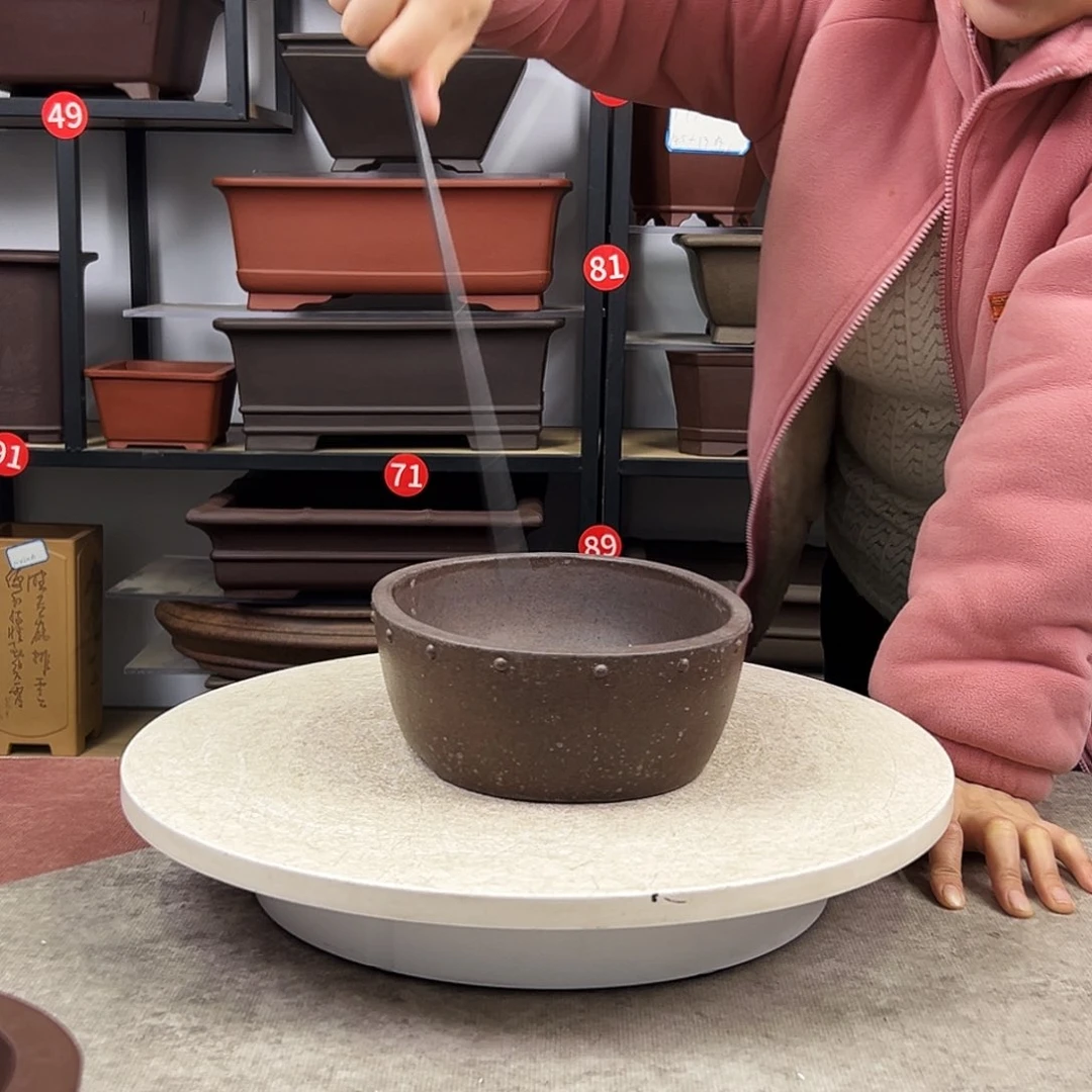 紫砂花盆古铜泥椭圆，放漏价