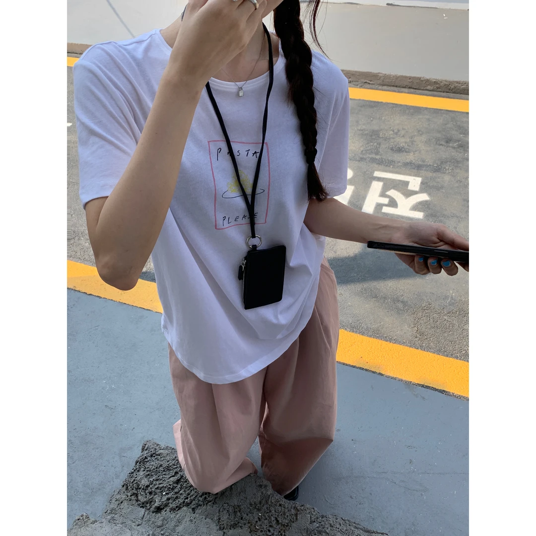 0053#闰熙#上身很舒适~韩系简约小版T恤上衣（福利）