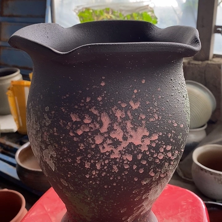 粗陶花盆高度。 28口径21