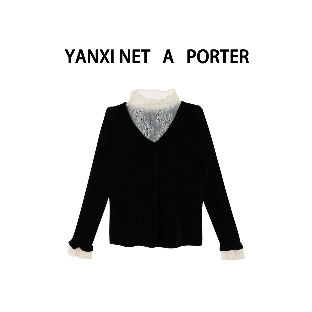 【2.14严选新品】复古金丝绒套头上衣