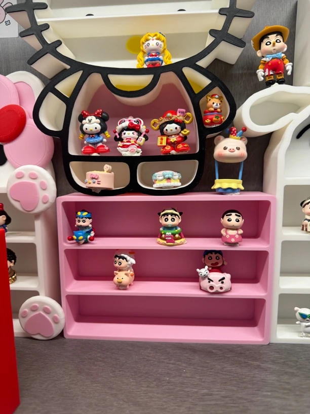 三层方形pu玩偶展示柜