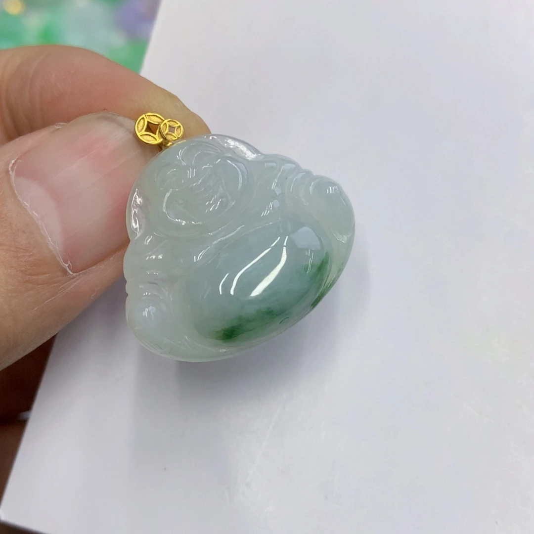 翡翠18K金镶嵌颈饰翡翠