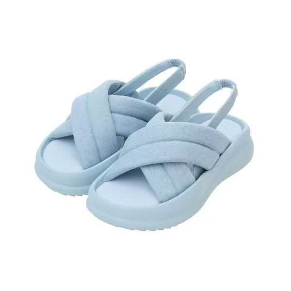 防水台系扣低帮女魔术贴时装凉鞋夏季时尚女士休闲