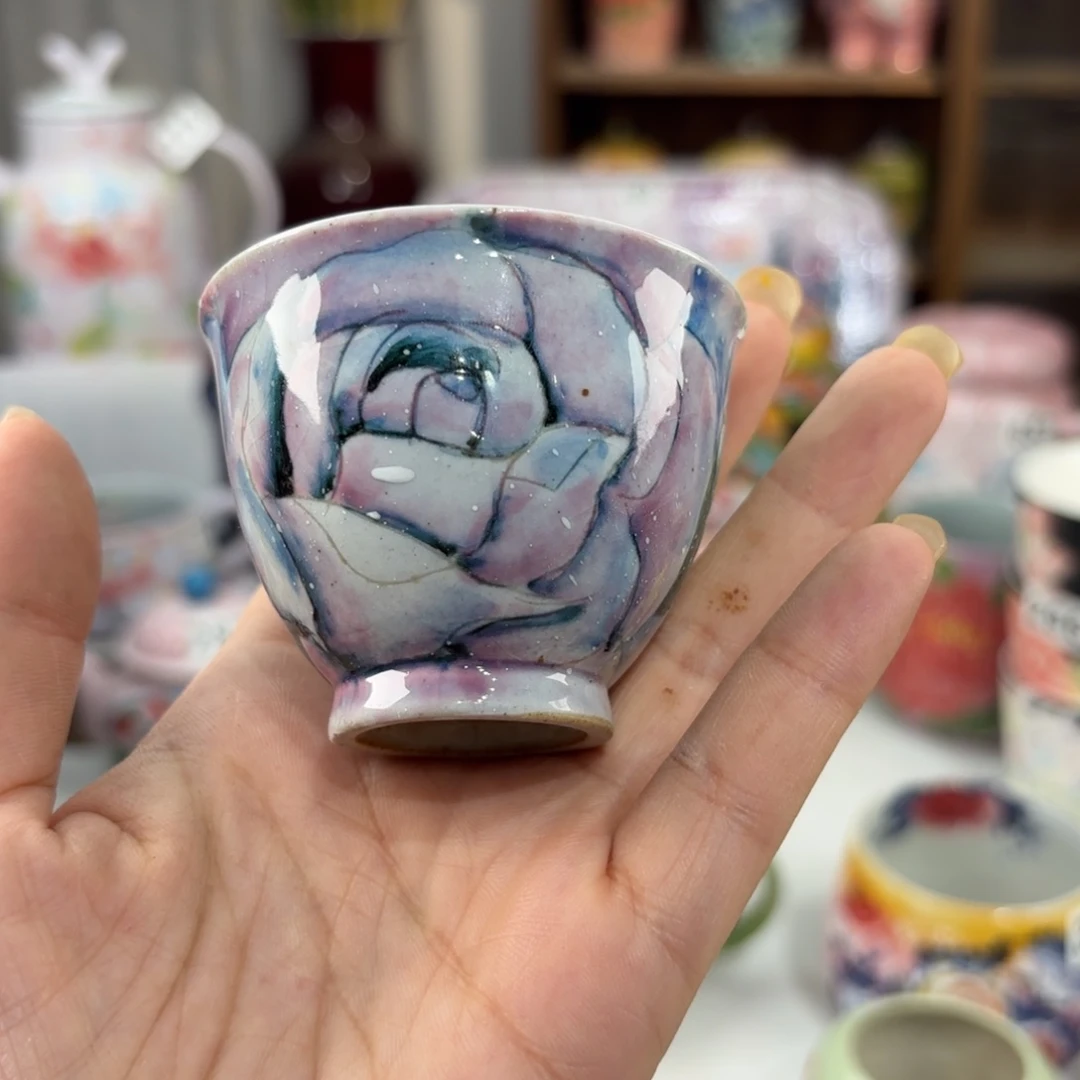 景德镇手绘高温釉下彩陶瓷茶具