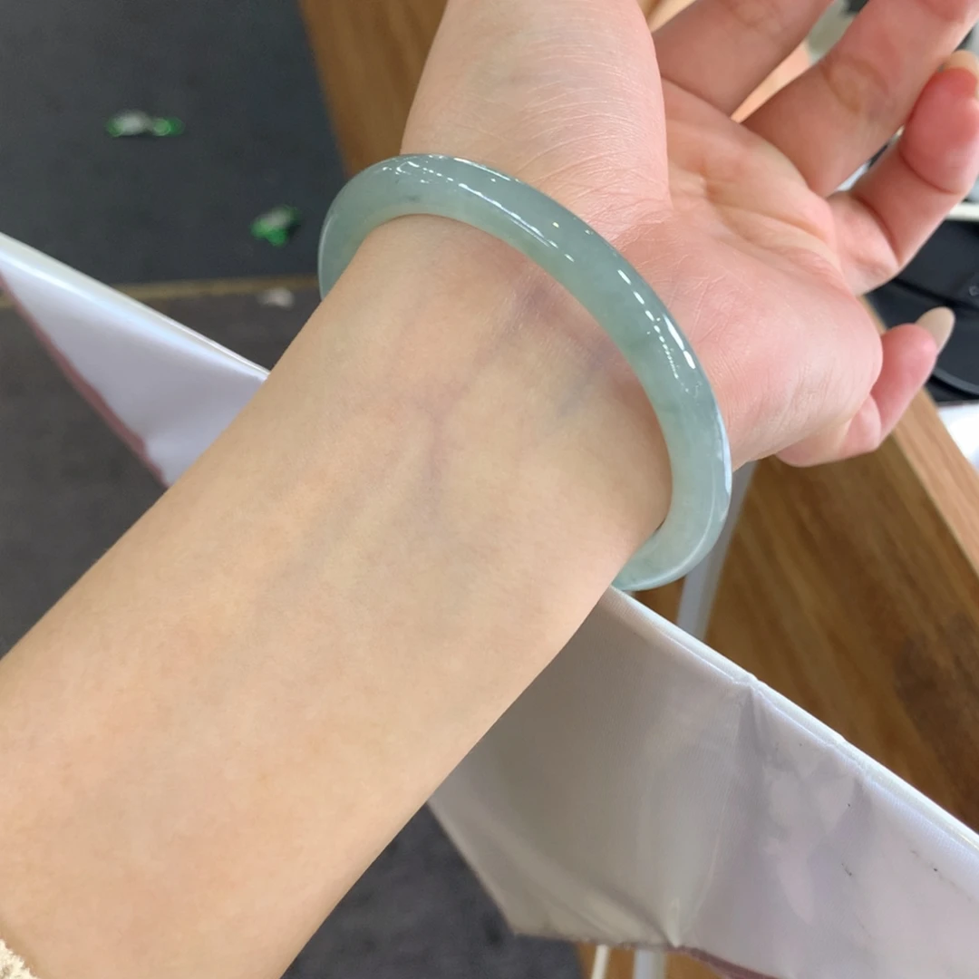 翡翠未镶嵌手镯天然Ａ货翡翠54/55