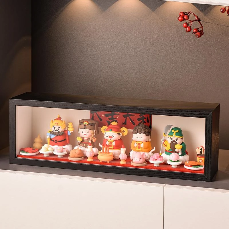 五路财神爷摆件相框摆台玄关装饰品工位桌面开业礼物乔迁礼品手办