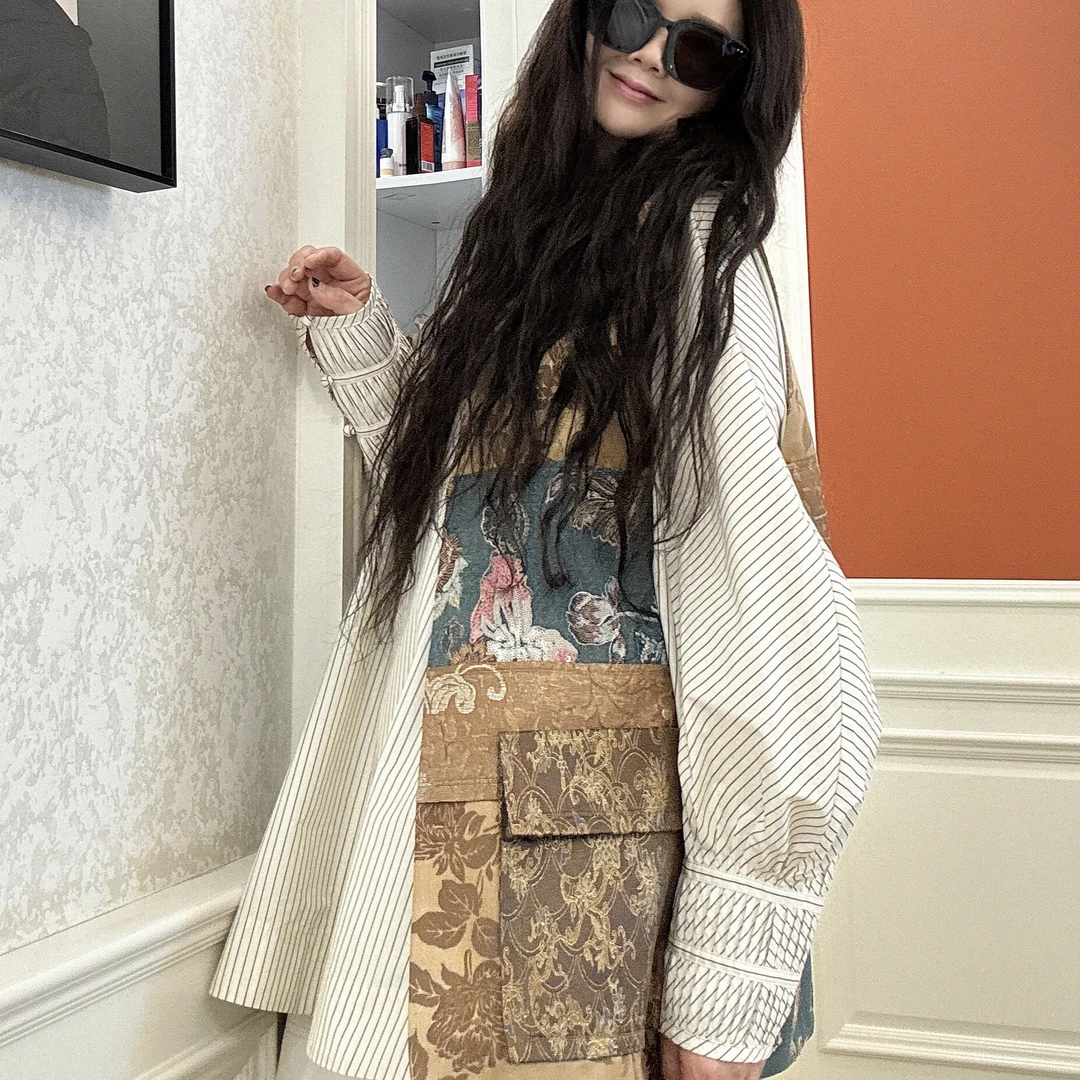 【周周家】设计感拼色撞色拼接小众百搭休闲宽松马甲上衣