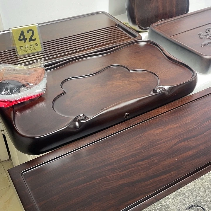 林****非洲进口黑檀木茶盘50～26