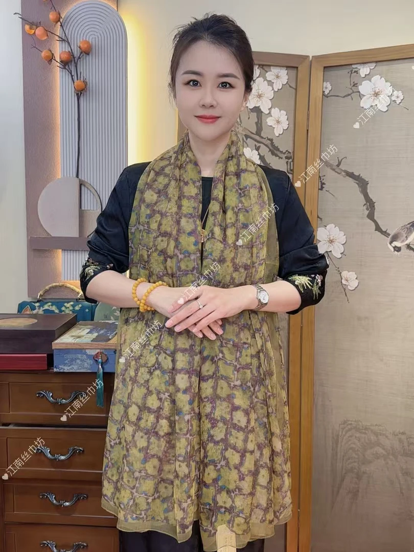 云朵纱120*180左右薄款丝巾防晒夏季优雅长巾沙滩巾-普罗旺斯