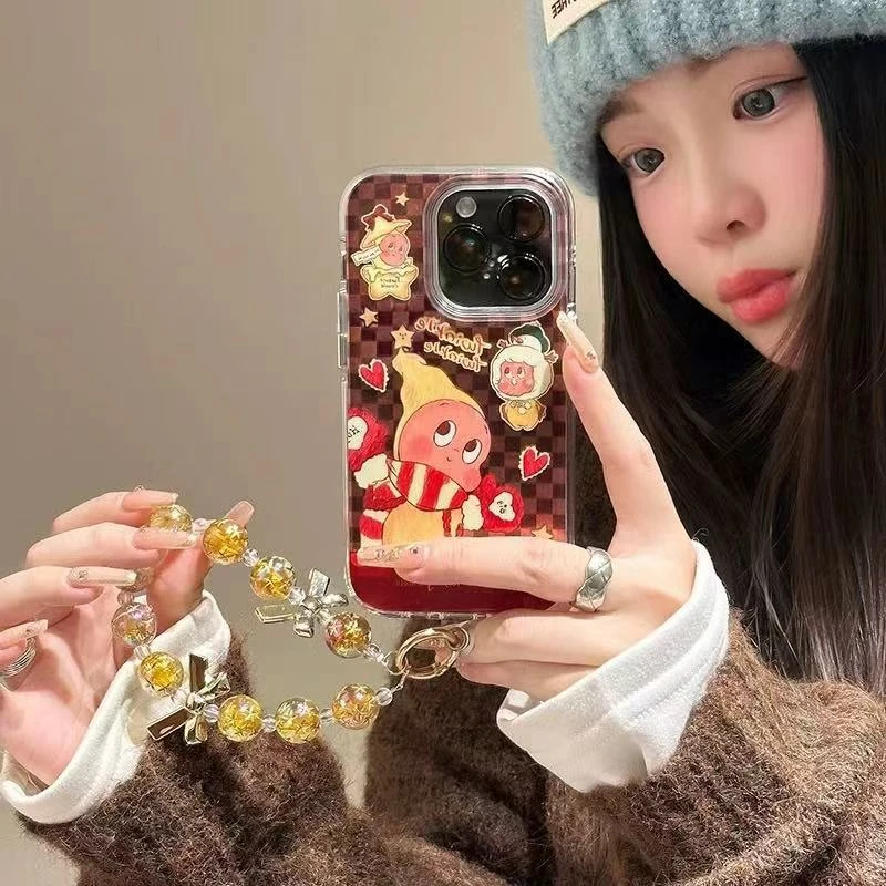 红围巾星星人适用苹果17promax手机壳华为OPPOVIVO小米17IQOO女壳