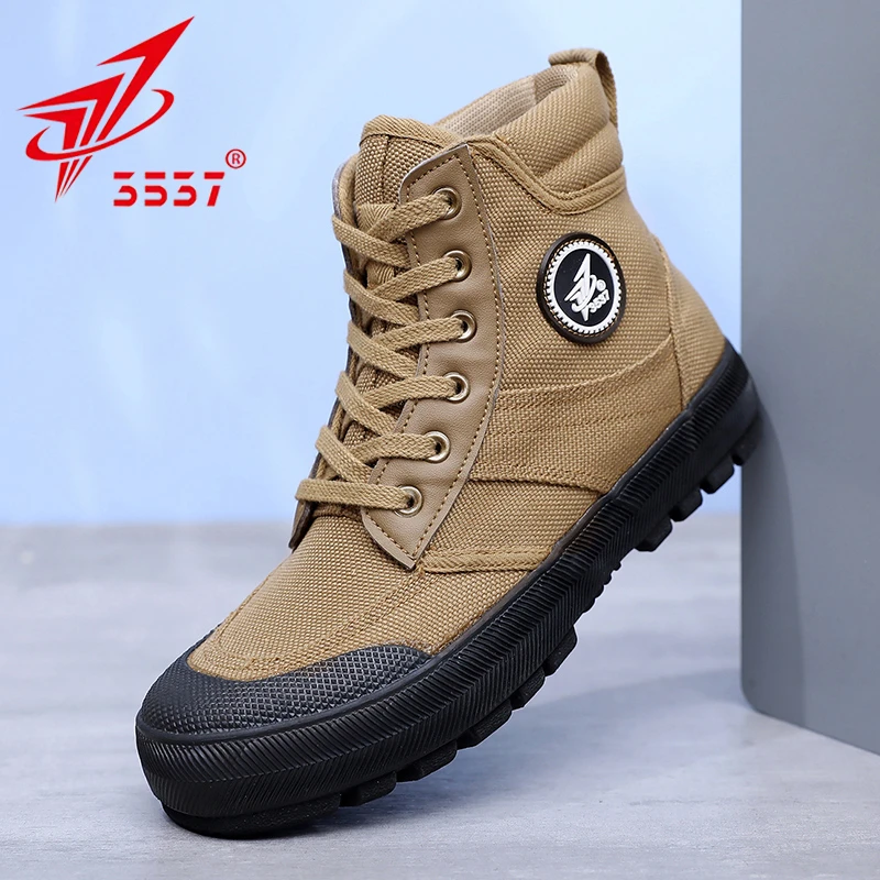 3537正品户外高帮帆布鞋工地胶鞋耐磨防滑劳保解放鞋男工作鞋胶鞋