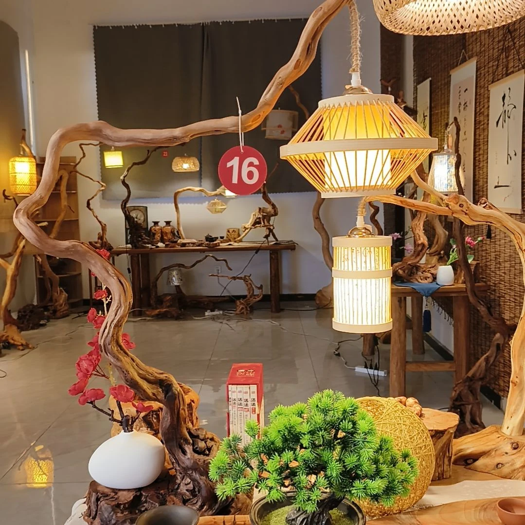 藤类平*@手工杜鹃根灯艺