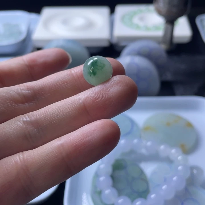 清***)散珠翡翠成品珠子