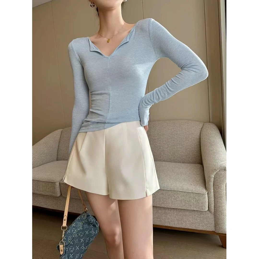 【晨浠定制】高腰显瘦休闲西装短裤1922