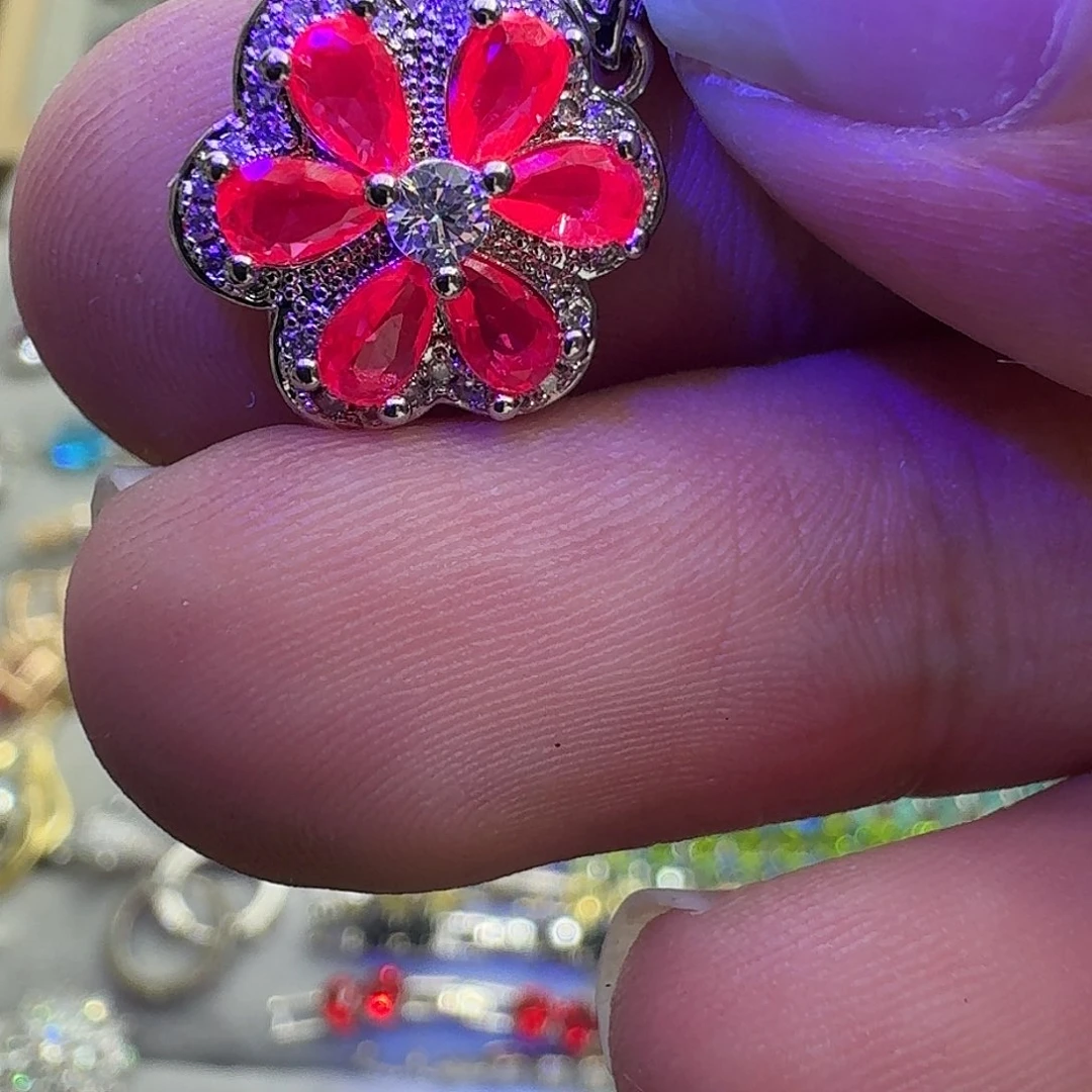 托帕石戒指银S925镶嵌