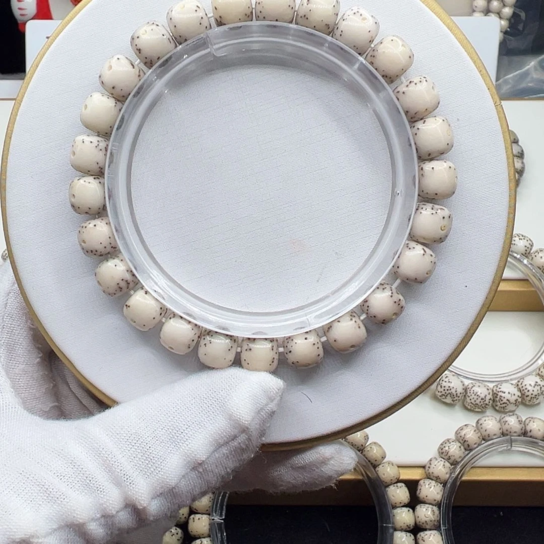 玩***已星月菩提手串骨瓷白9✖️8通体大留白货头