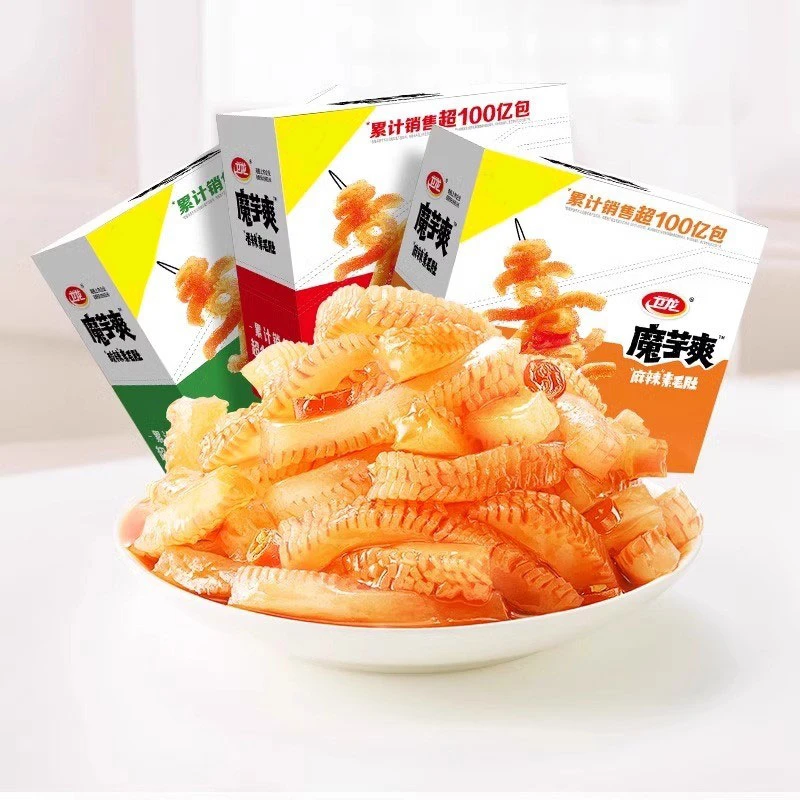 卫龙魔芋爽盒装360g素毛肚超市同款解馋休闲零食小吃香辣酸辣爽口