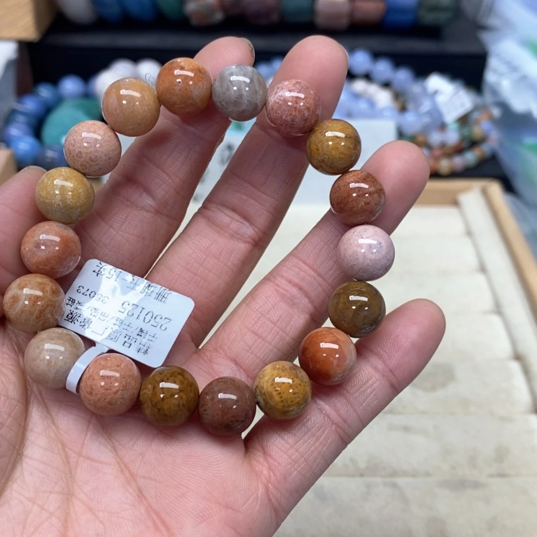 硅化珊瑚（珊瑚玉）手链未镶嵌?***013