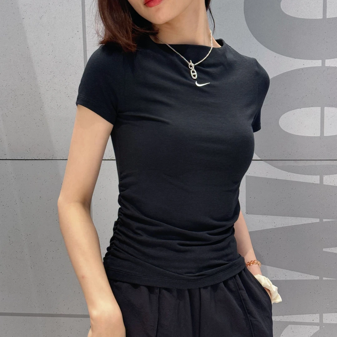 Nike耐克AS W NSW NK CHLL KNT SS MOCK紧身百搭短袖HV2402-010