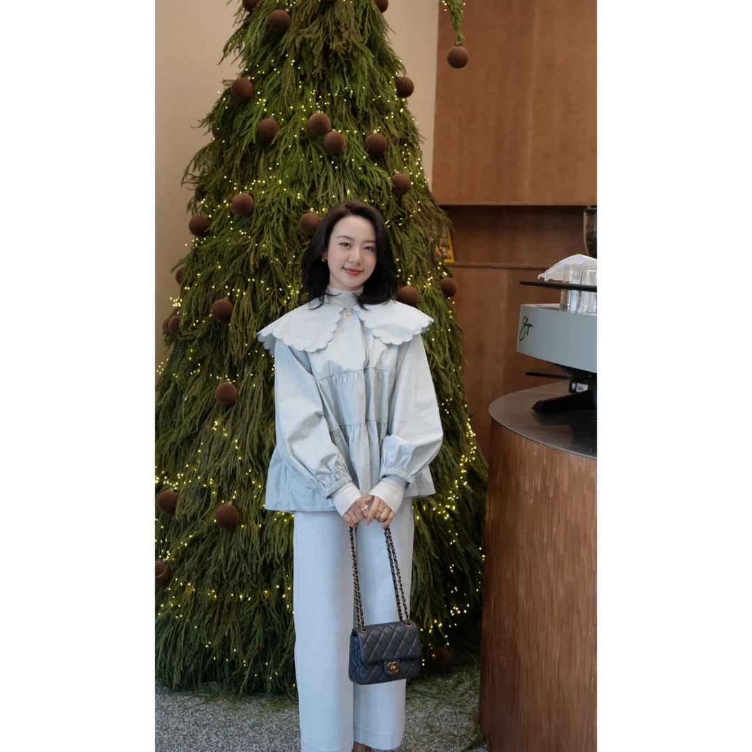 （特价款NO退no换！）MEIYINA定制（法式波纹刺绣）小A版定染衬衫