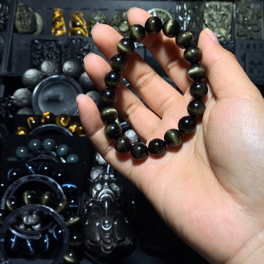 努***活黑曜岩未镶嵌珠宝奇石