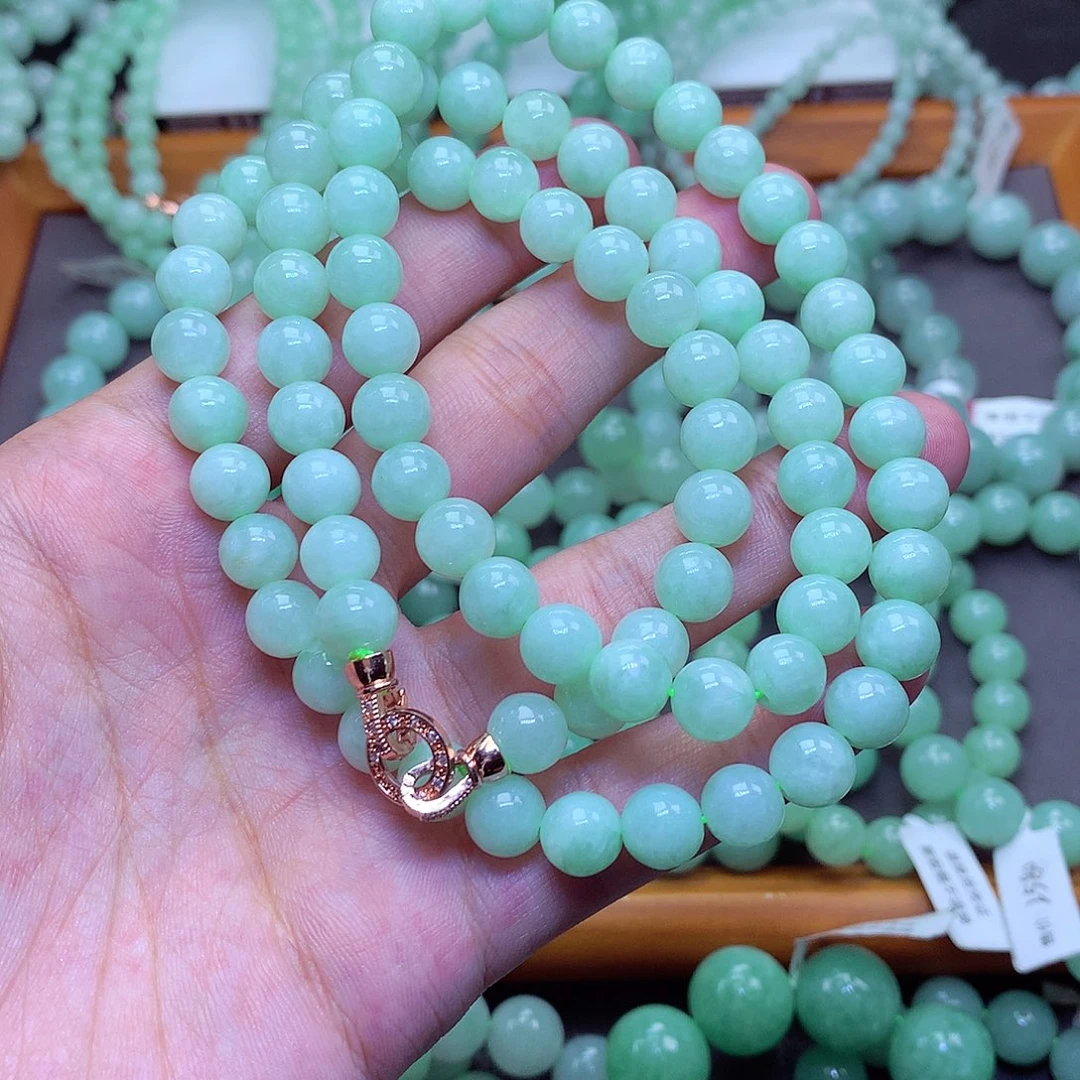 翡翠未镶嵌毛衣链卡8.5