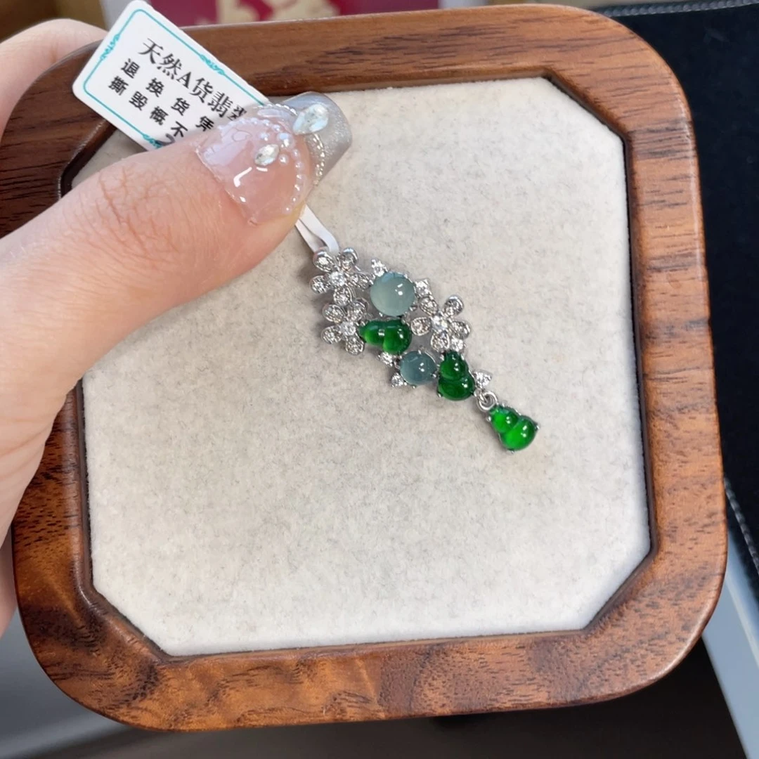 翡翠颈饰银S925镶嵌122358