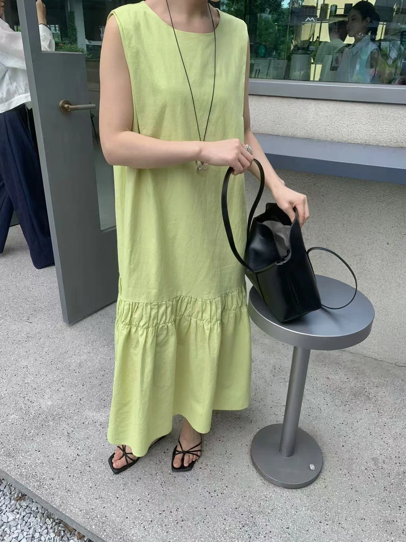 恩熙·夏季新款百搭无袖背心连衣裙93370